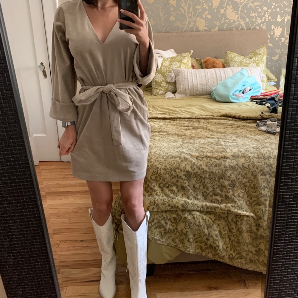 BCBGMAXAZARIA Suede Dress